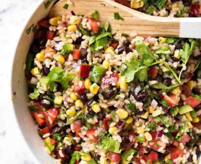 Brown Rice and Lentil Salad